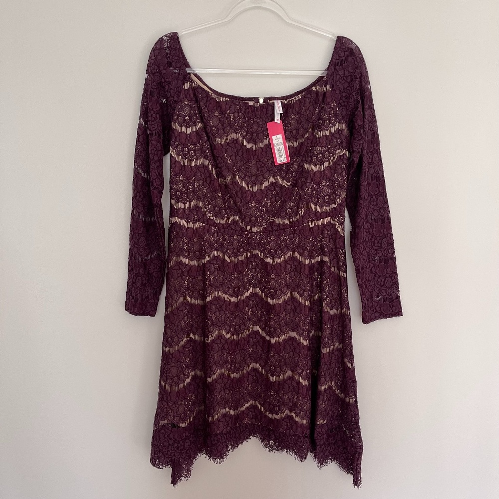Xhilaration Purple Lace Dress Sz L NWT‎